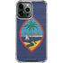 Guam Flag Dark Wood iPhone 15 Pro Max Clear Case