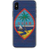 Guam Flag Dark Wood iPhone XS Skin