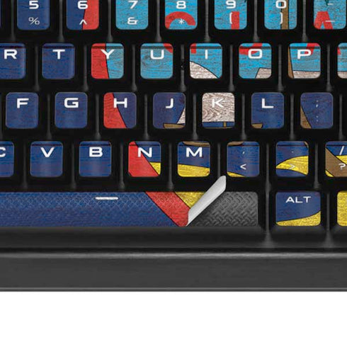 Guam Flag Dark Wood K95 RGB PLATINUM Mechanical Gaming Keyboard Skin