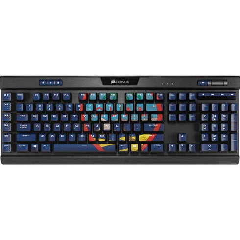 Guam Flag Dark Wood K95 RGB PLATINUM Mechanical Gaming Keyboard Skin