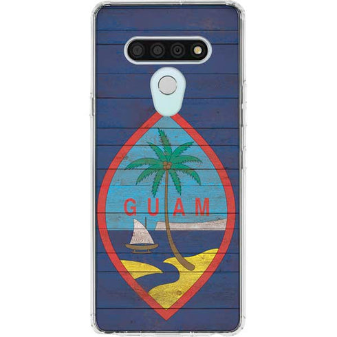 Guam Flag Dark Wood LG Stylo 6 Clear Case