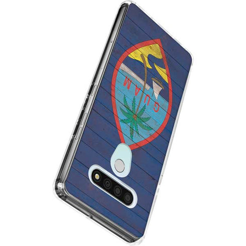 Guam Flag Dark Wood LG Stylo 6 Clear Case