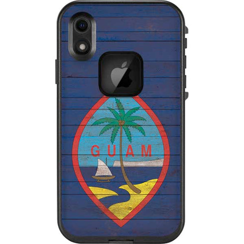 Guam Flag Dark Wood LifeProof Fre iPhone Skin