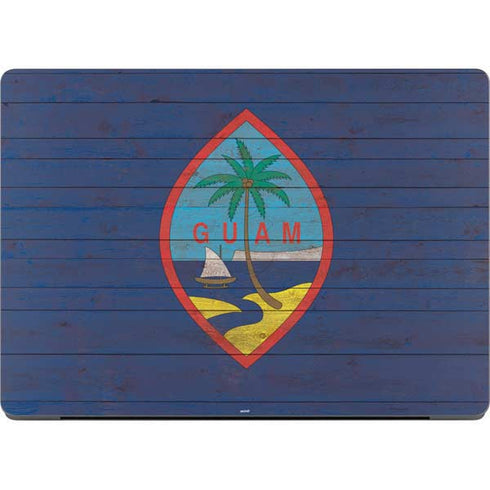Guam Flag Dark Wood MacBook Pro 14in (2021-24) Skin
