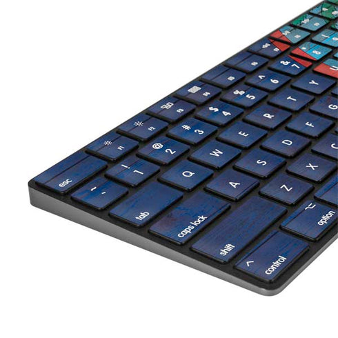 Guam Flag Dark Wood Magic Keyboard with Numeric Keypad Skin