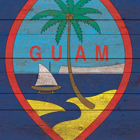 Guam Flag Dark Wood Moto E5 Play Skin