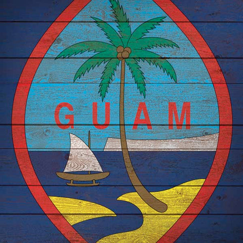 Guam Flag Dark Wood Moto G6 Skin