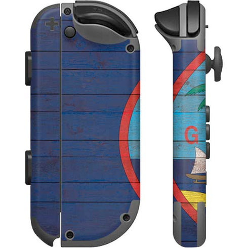Guam Flag Dark Wood Nintendo Joy-Con (L/R) Controller Skin