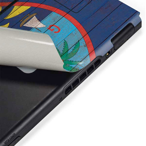 Guam Flag Dark Wood Nintendo Switch Bundle Skin