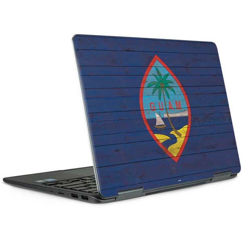Guam Flag Dark Wood Notebook 9 Pro 13in (2017) Skin