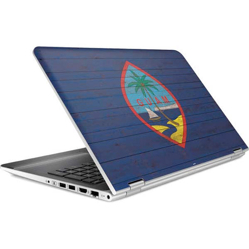 Guam Flag Dark Wood HP Pavilion Skin