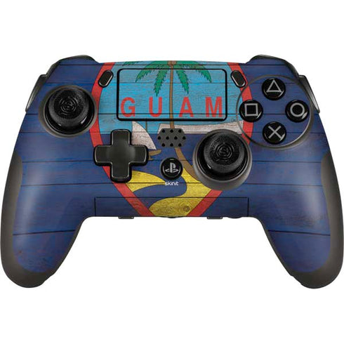 Guam Flag Dark Wood PlayStation Scuf Vantage 2 Controller Skin