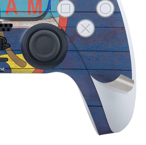 Guam Flag Dark Wood PS5 Slim Digital Edition Bundle Skin