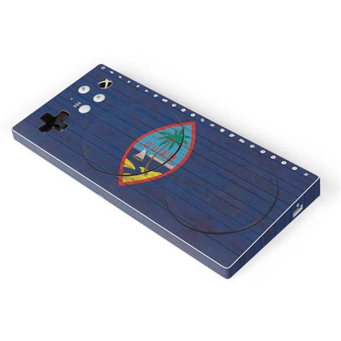 Guam Flag Dark Wood Xbox Adaptive Controller Skin