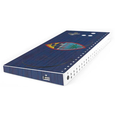 Guam Flag Dark Wood Xbox Adaptive Controller Skin