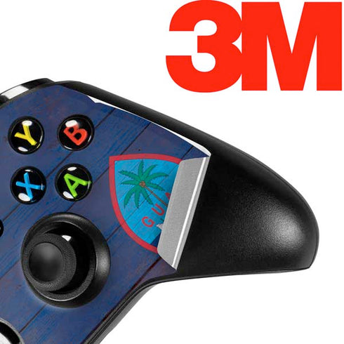 Guam Flag Dark Wood Xbox One S All-Digital Edition Bundle Skin