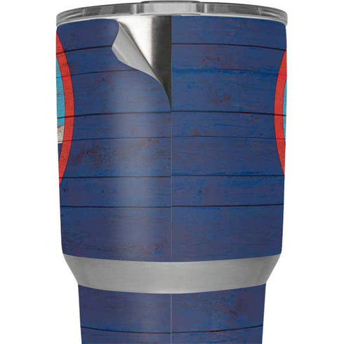 Guam Flag Dark Wood Yeti 30oz Rambler Tumbler Skin