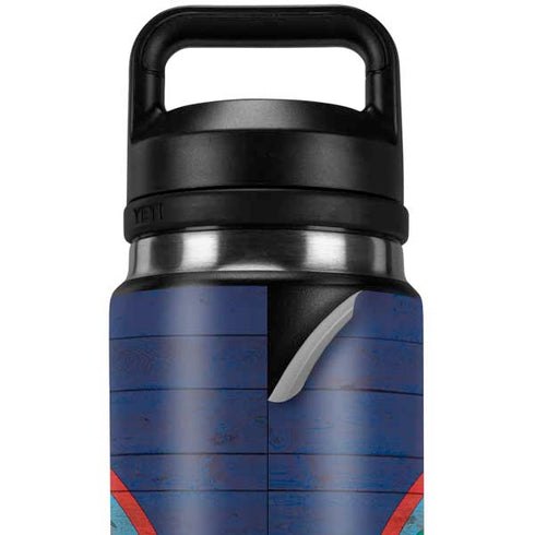 Guam Flag Dark Wood YETI Rambler 26oz Bottle Skin