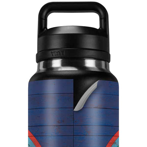 Guam Flag Dark Wood YETI Rambler 36oz Bottle Skin