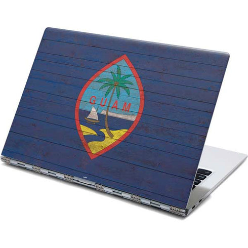 Guam Flag Dark Wood Yoga 910 2-in-1 14in Touch-Screen Skin