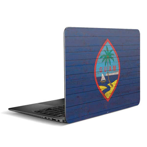 Guam Flag Dark Wood Zenbook UX305FA 13.3in Skin