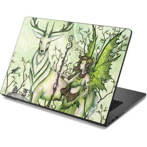 Amy Brown Guardian Fairy and Stag Dell Chromebook Skin