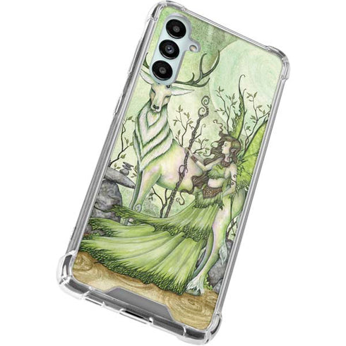 Amy Brown Guardian Fairy and Stag Galaxy A14 5G Clear Case