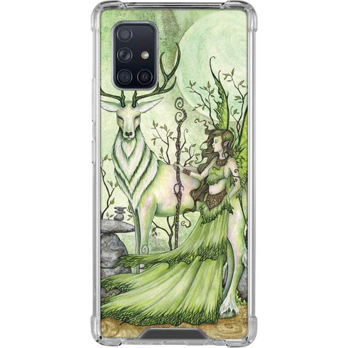 Amy Brown Guardian Fairy and Stag Galaxy A71 5G Clear Case