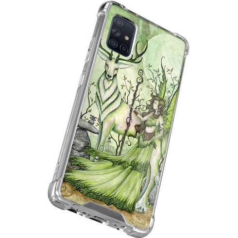 Amy Brown Guardian Fairy and Stag Galaxy A71 5G Clear Case