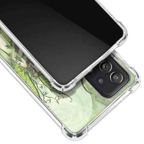 Amy Brown Guardian Fairy and Stag Galaxy A72 5G Clear Case