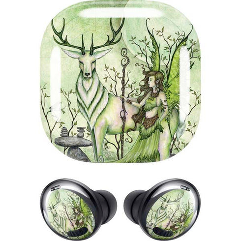 Amy Brown Guardian Fairy and Stag Galaxy Buds Pro Skin