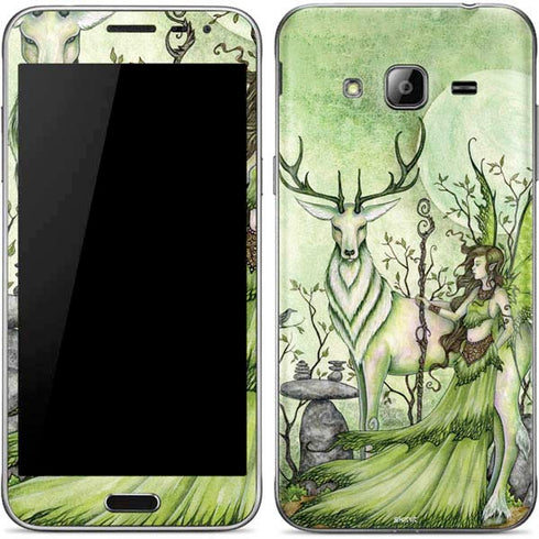 Amy Brown Guardian Fairy and Stag Galaxy J3 Skin