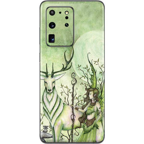 Amy Brown Guardian Fairy and Stag Galaxy S20 Ultra 5G Skin