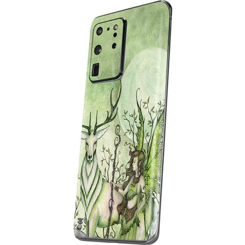 Amy Brown Guardian Fairy and Stag Galaxy S20 Ultra 5G Skin