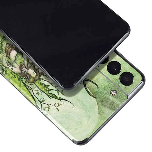 Amy Brown Guardian Fairy and Stag Galaxy S21 5G Skin