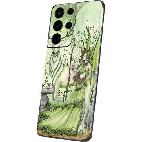 Amy Brown Guardian Fairy and Stag Galaxy S21 Ultra 5G Skin