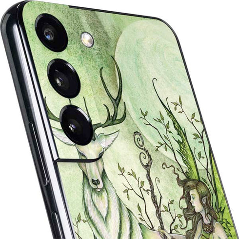 Amy Brown Guardian Fairy and Stag Galaxy S22 Plus Skin