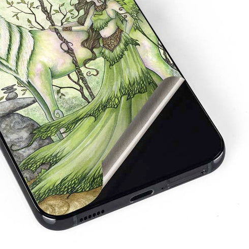 Amy Brown Guardian Fairy and Stag Galaxy S22 Skin