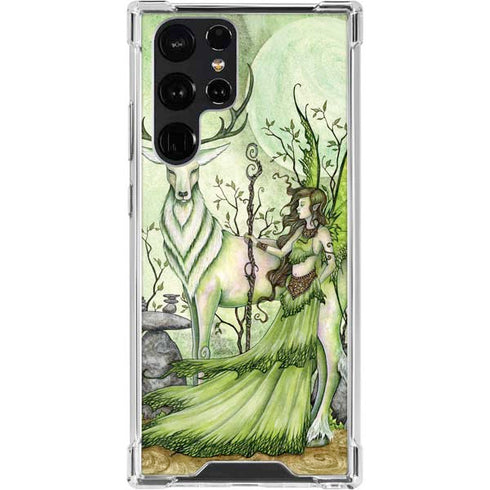 Amy Brown Guardian Fairy and Stag Galaxy S22 Ultra Clear Case