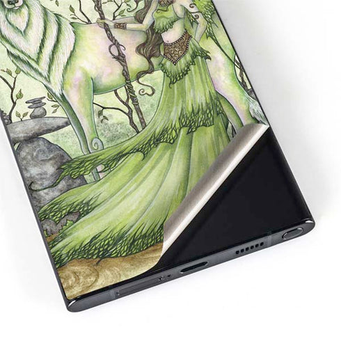 Amy Brown Guardian Fairy and Stag Galaxy S22 Ultra Skin