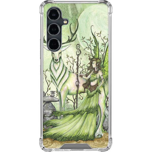Guardian Fairy and Stag by Amy Brown Galaxy S23 FE Clear Case
