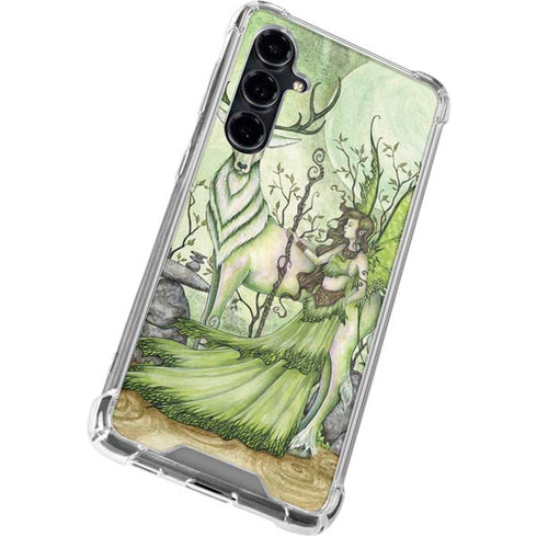 Guardian Fairy and Stag by Amy Brown Galaxy S23 FE Clear Case