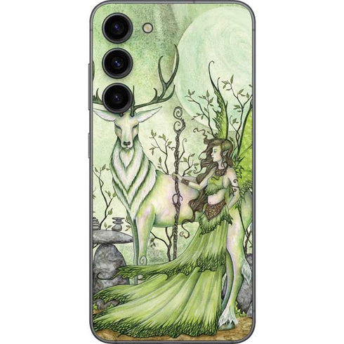 Amy Brown Guardian Fairy and Stag Galaxy S23 Plus Skin