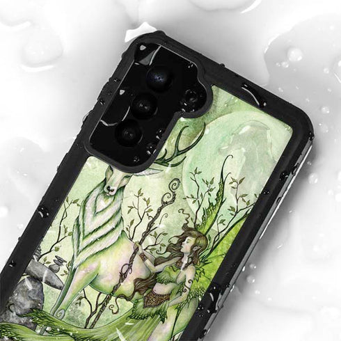 Amy Brown Guardian Fairy and Stag Galaxy S23 Waterproof Case