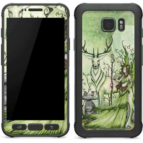 Amy Brown Guardian Fairy and Stag Galaxy S7 Active Skin