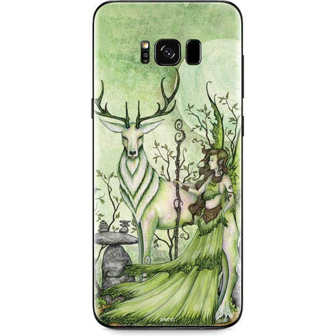 Amy Brown Guardian Fairy and Stag Galaxy S8 Plus Skin