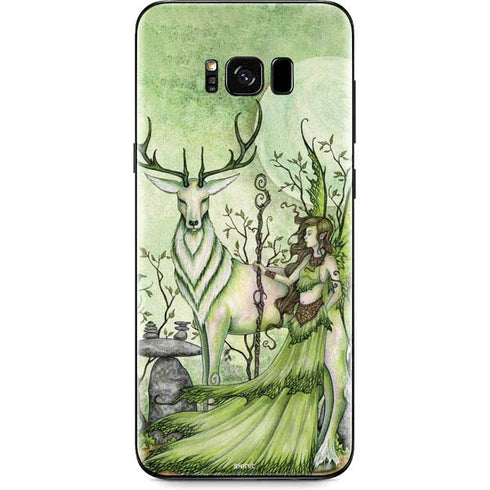 Amy Brown Guardian Fairy and Stag Galaxy S8 Skin