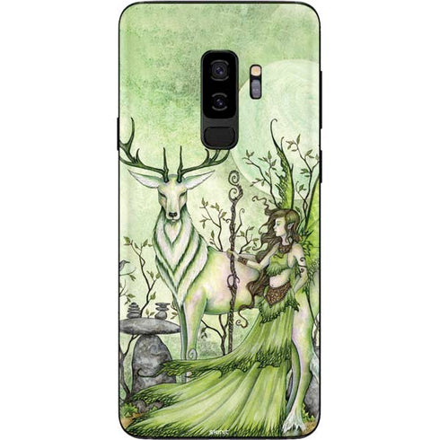 Amy Brown Guardian Fairy and Stag Galaxy S9 Plus Skin