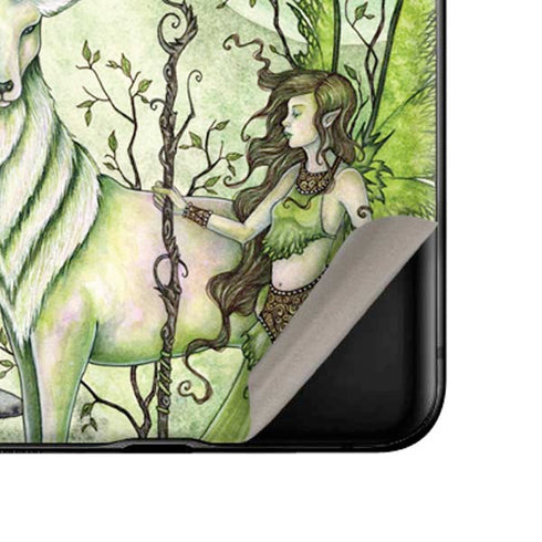 Amy Brown Guardian Fairy and Stag Galaxy Z Flip Skin