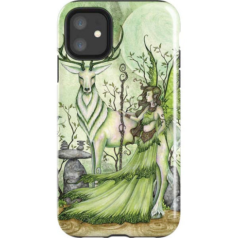 Amy Brown Guardian Fairy and Stag iPhone 11 Impact Case
